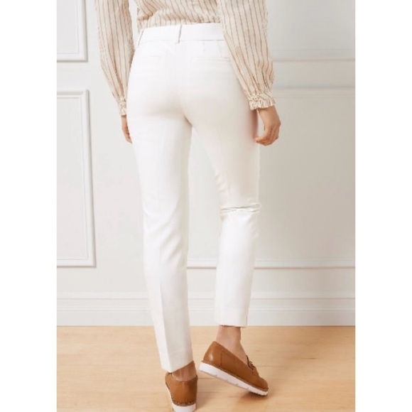 NWT Talbots White High-Waist Straight Dress Pants 6 - Picture 2 of 11
